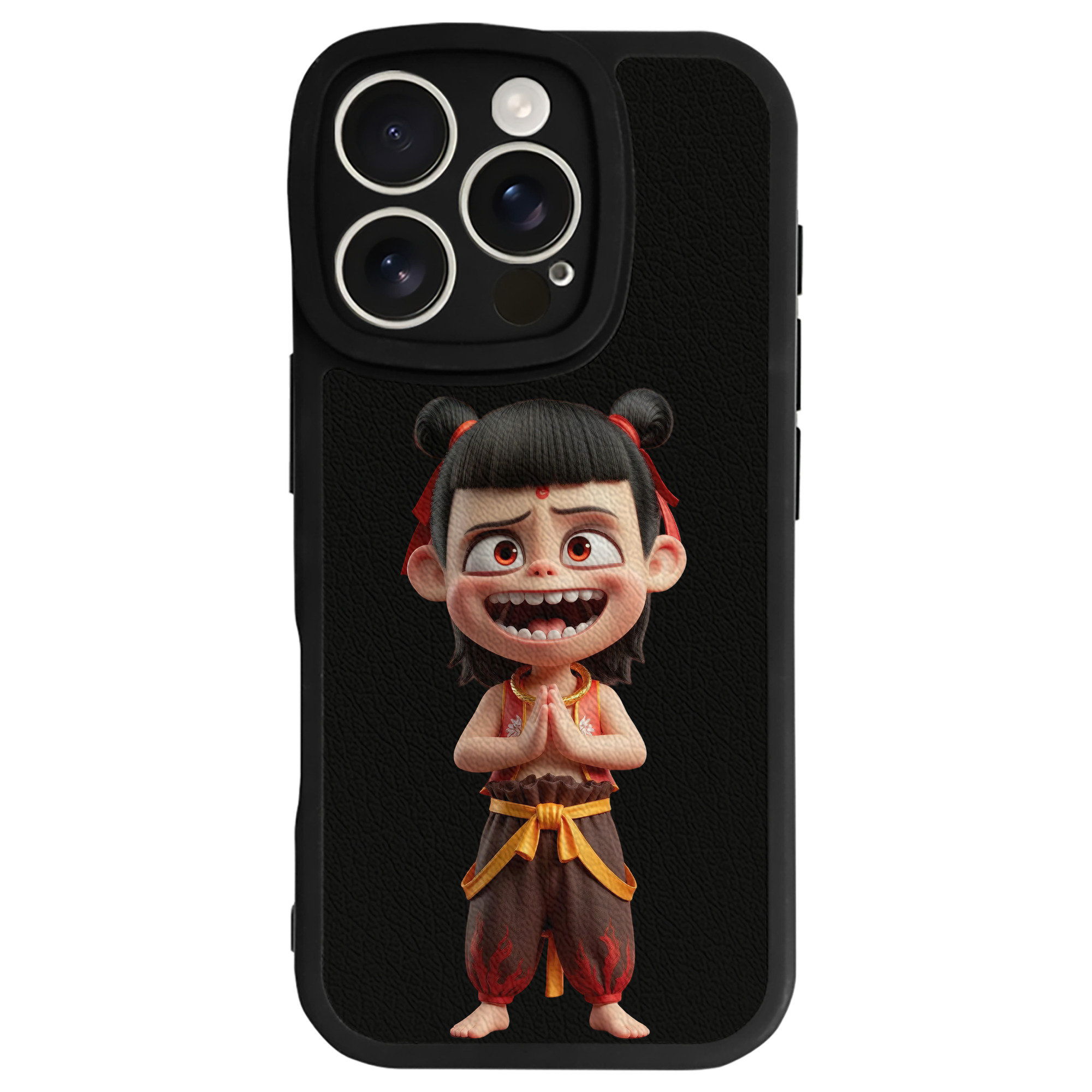 （画像用） Ne Zha 2 ナタ 魔童の大暴れ 【iPhone 16シリーズ対応】シリコンスマホケース（レザー調） 材質：シリコン